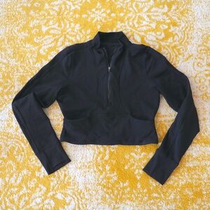 Cropped workout long sleeve jacket